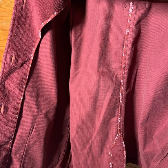 Women's Burgundy Corduroy Jacket- L - Picture 14 of 16